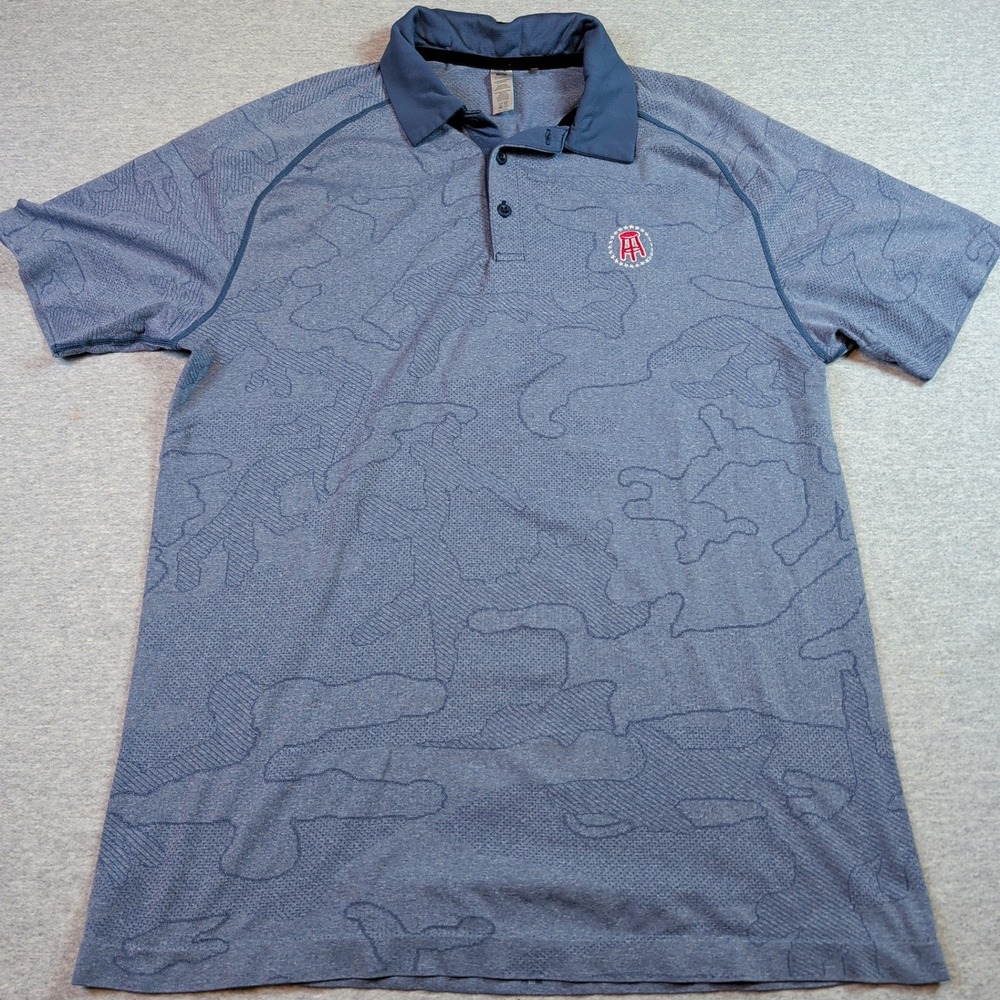 UNRL Barstool Sports Mens Blue Camo Performance Golf Polo Shirt Size Medium